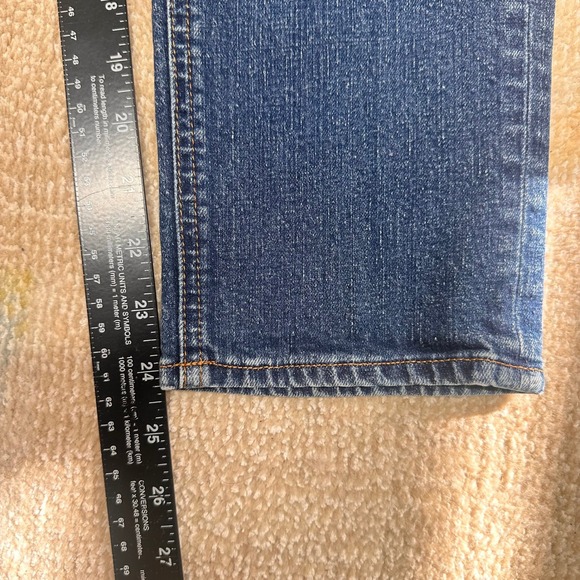 J. Crew Matchstick Crop Jeans Size 30 Dark Wash Denim Cotton Blend USA Made - Picture 9 of 9